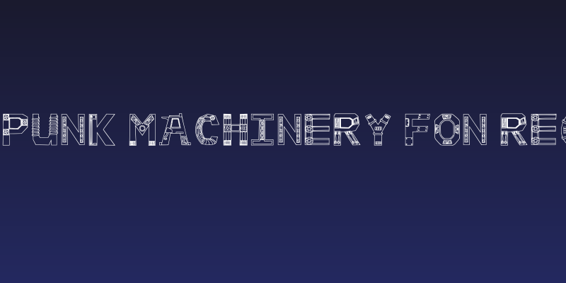 Steampunk Machinery Fon Regular Social Header