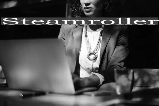 Steamroller Font examples