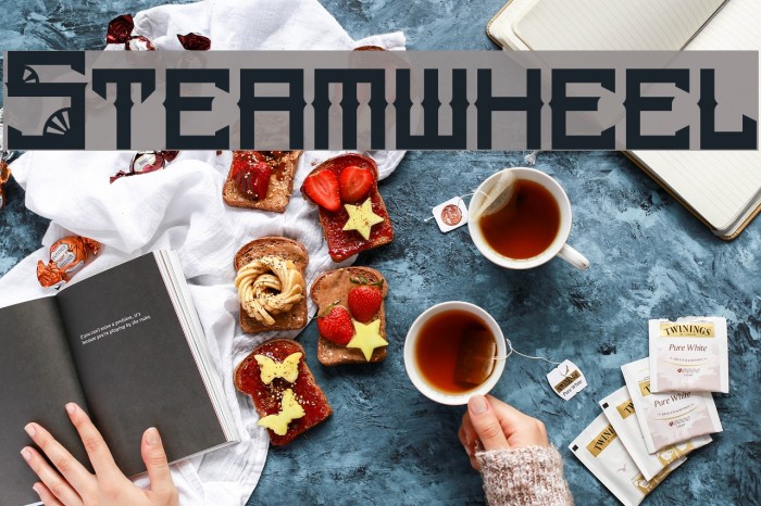 Steamwheel Font examples