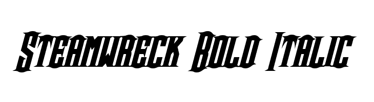 Steamwreck Bold Italic  font caratteri gratis
