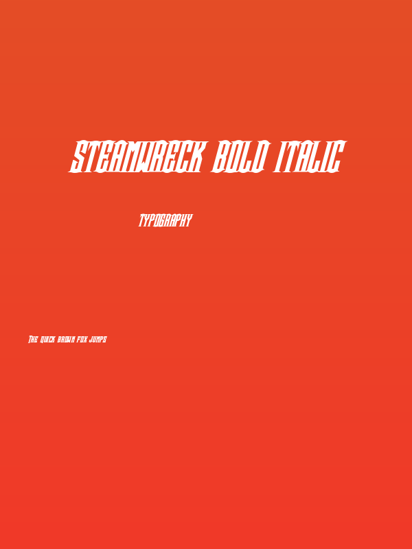 Steamwreck Bold Italic Poster