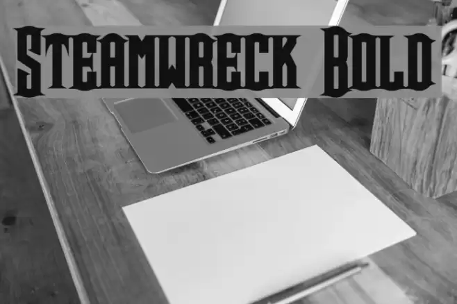 Steamwreck Bold Font examples