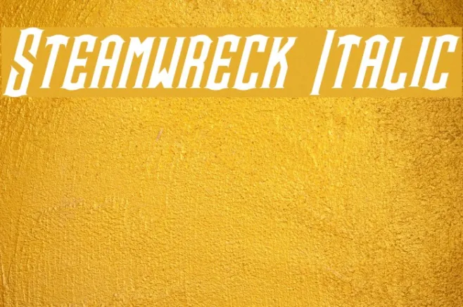 Steamwreck Italic Example 3