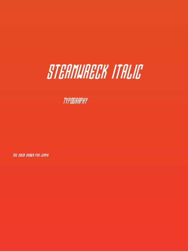 Steamwreck Italic Poster
