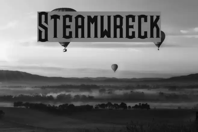 Steamwreck Font examples
