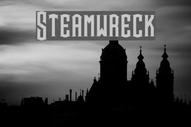 Steamwreck Font examples