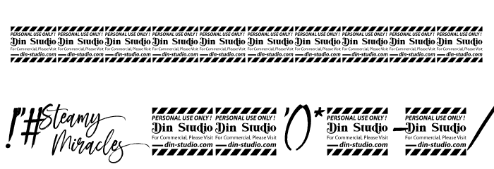 Steamy Miracles personal use Font OTHER CHARS