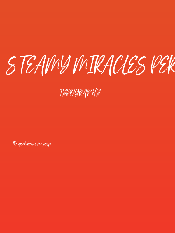 Steamy Miracles personal use Poster