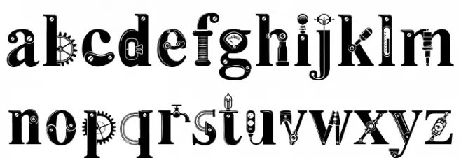 Steamy خط أحرف صغيرة