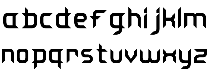 Steel Blade 7 Font LOWERCASE