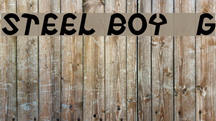 Steel Boy__G Font examples