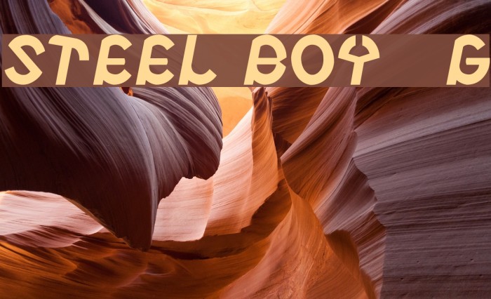 Steel Boy__G Font examples