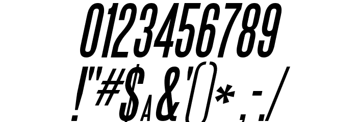 Steel Tongs Esp Italic Font OTHER CHARS
