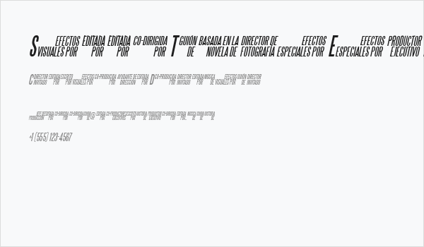 Steel Tongs Esp Italic Business Card