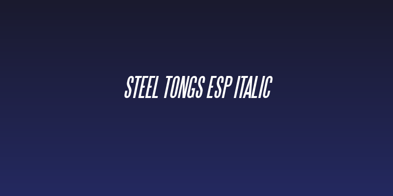 Steel Tongs Esp Italic Social Header