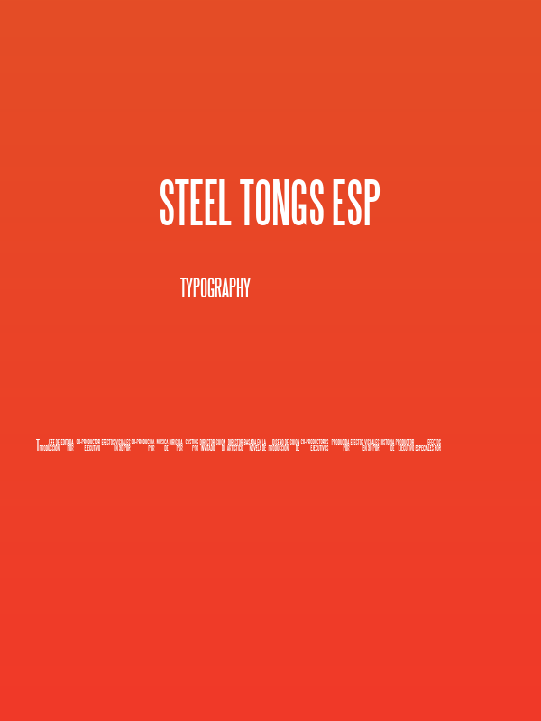 Steel Tongs Esp Poster