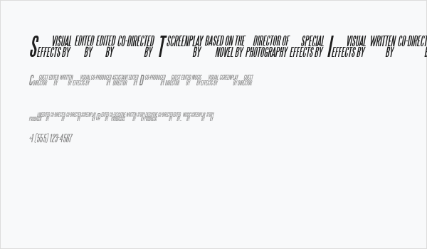 Steel Tongs Italic Business Card