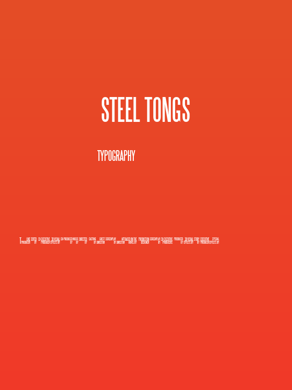 Steel Tongs Poster