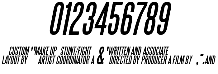 SteelTongs Italic Font OTHER CHARS