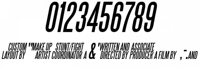 SteelTongs Italic Шрифта ДРУГИЕ символов