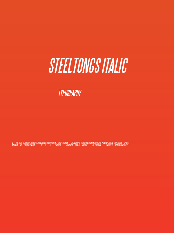 SteelTongs Italic Poster