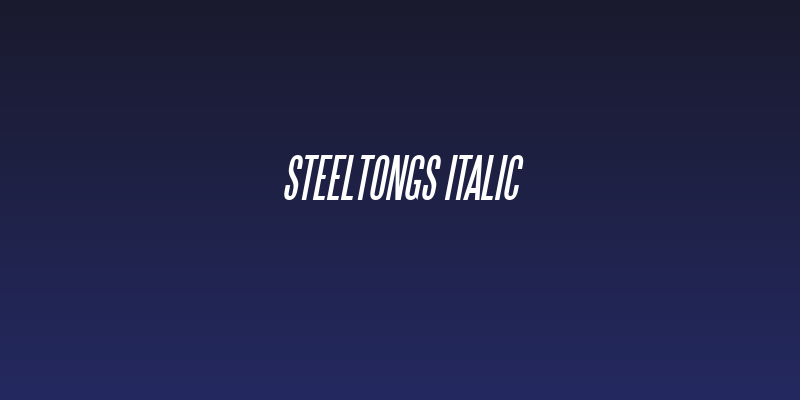 SteelTongs Italic Social Header