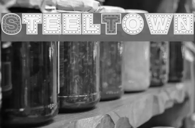 SteelTown Font examples