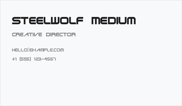 SteelWolf Medium Business Card