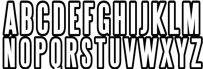 Outline font. Steelfish RG font. Multi-outlined fonts.