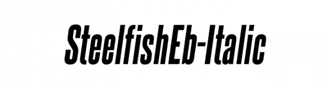 SteelfishEb-Italic  Frei Schriftart Herunterladen