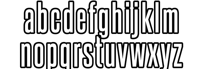 SteelfishOutline-Regular Font LOWERCASE
