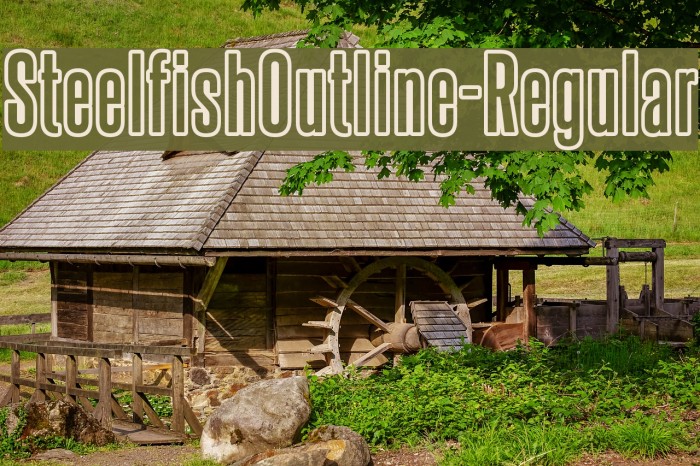 SteelfishOutline-Regular Font examples