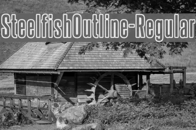 SteelfishOutline-Regular Font examples
