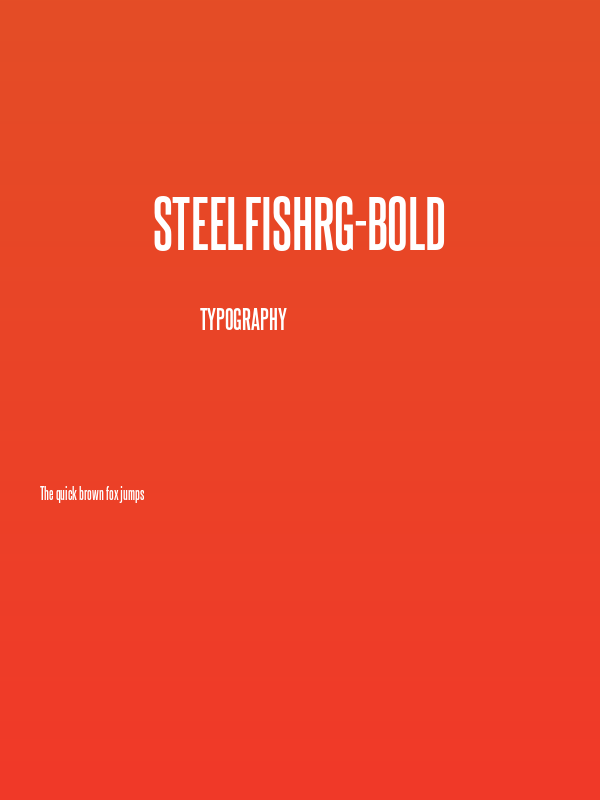 SteelfishRg-Bold Poster
