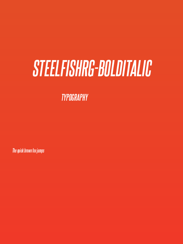 SteelfishRg-BoldItalic Poster