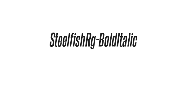 SteelfishRg-BoldItalic Logo