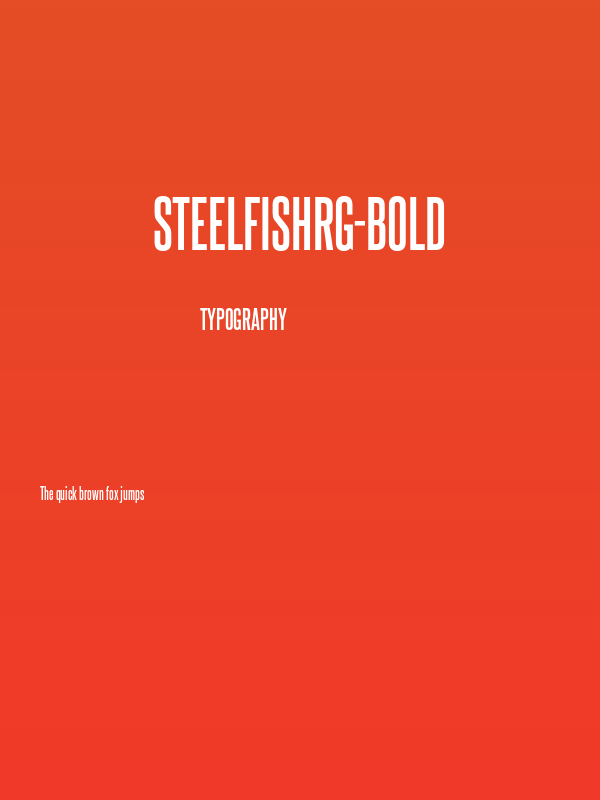 SteelfishRg-Bold Poster