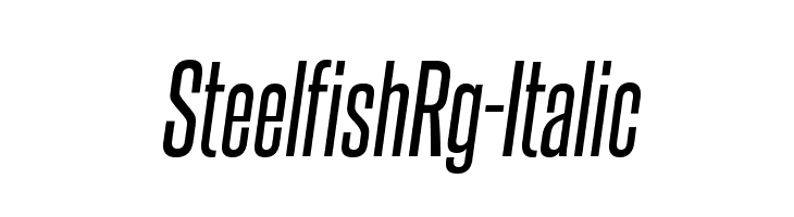 SteelfishRg-Italic Font