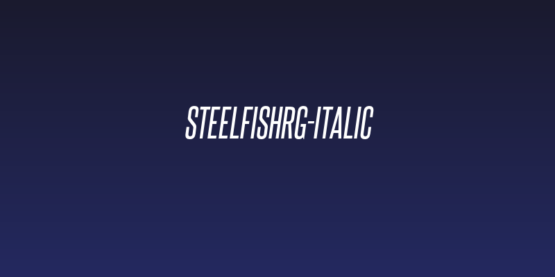 SteelfishRg-Italic Social Header