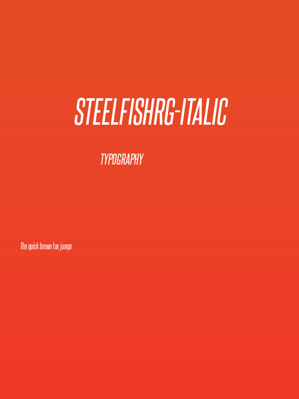 SteelfishRg-Italic Poster