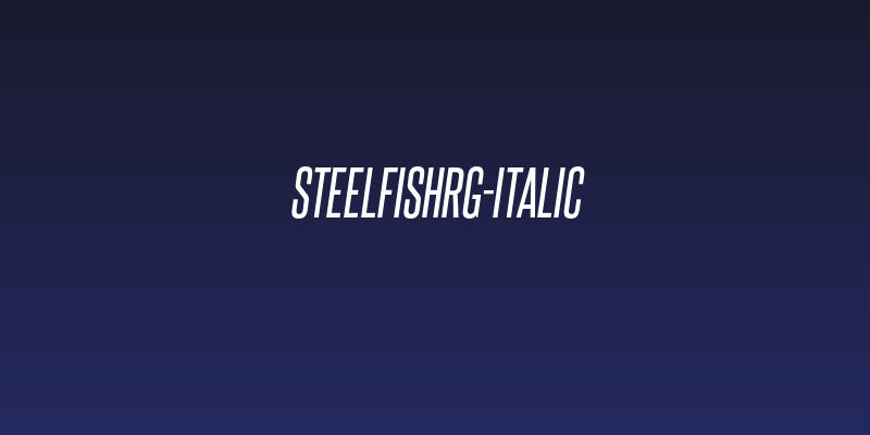 SteelfishRg-Italic Social Header