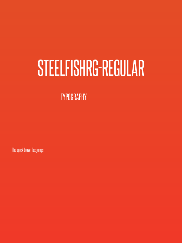 SteelfishRg-Regular Poster