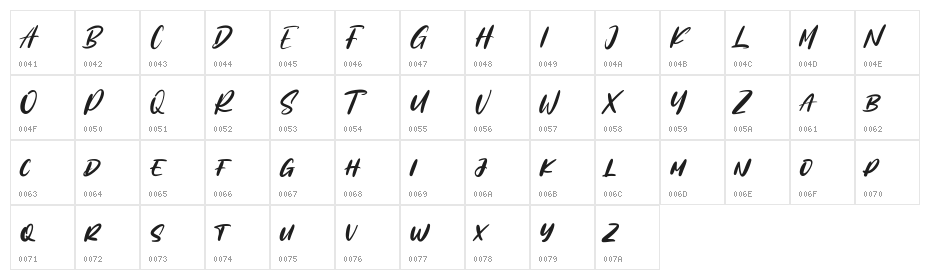 Steelkold Free Regular Character Map