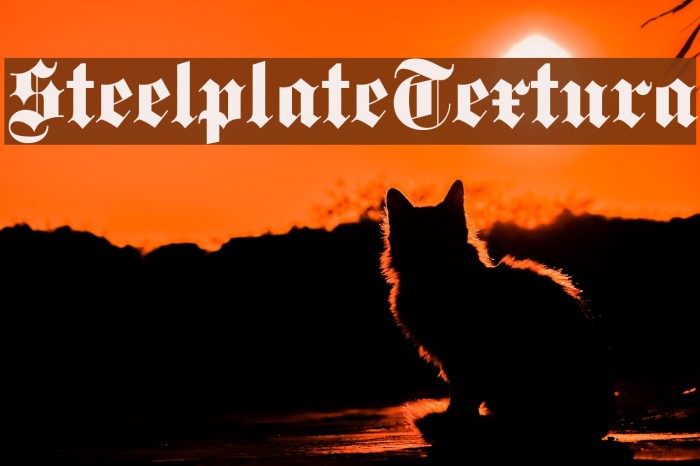 SteelplateTextura Font examples