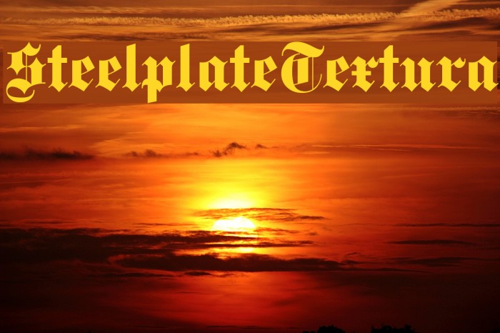 SteelplateTextura Font examples