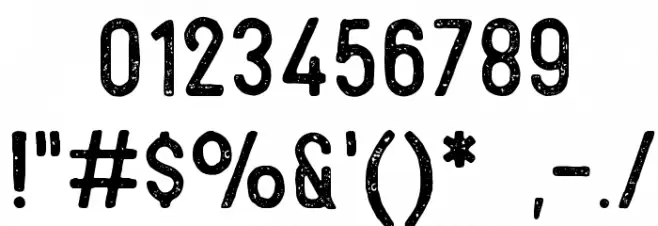 Steelworks Vintage Demo Font OTHER CHARS