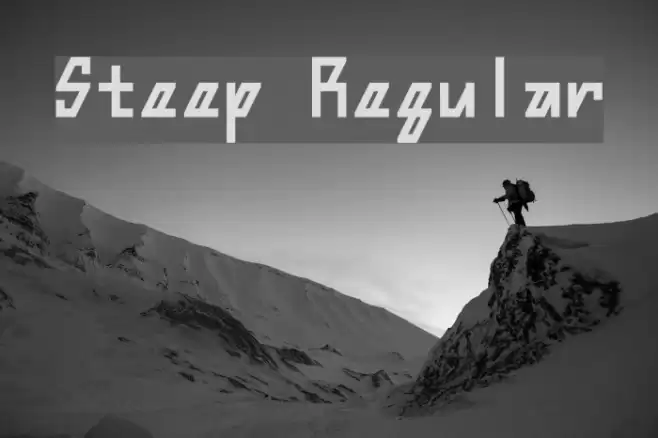 Steep Regular Font examples