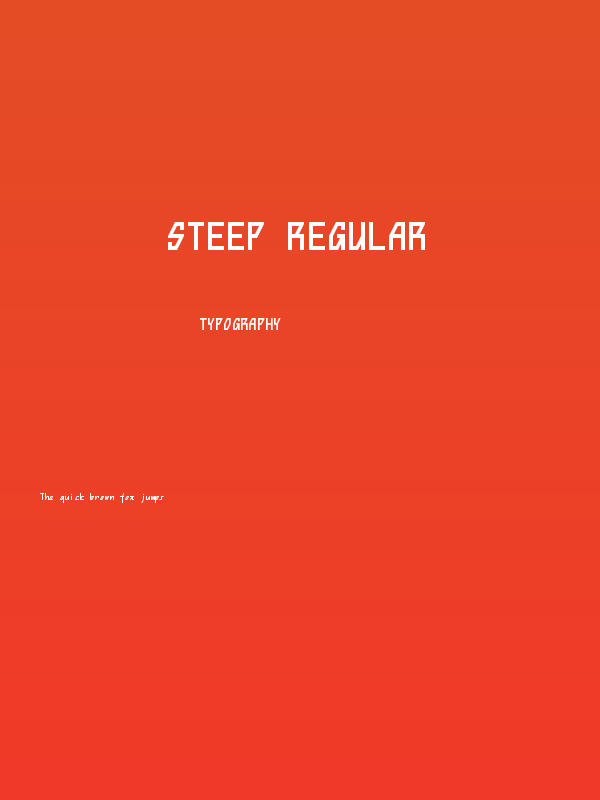 Steep Regular Poster