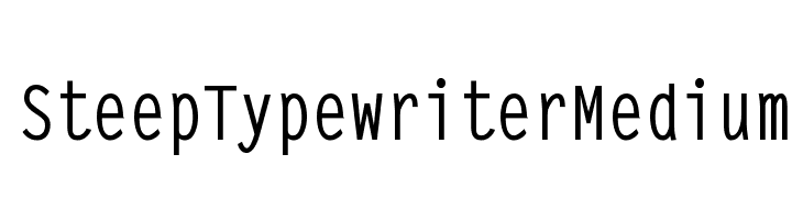 SteepTypewriterMedium Font