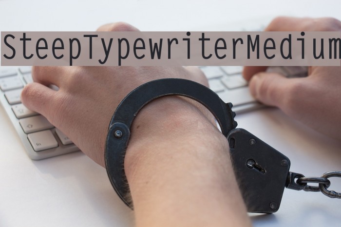 SteepTypewriterMedium Font examples